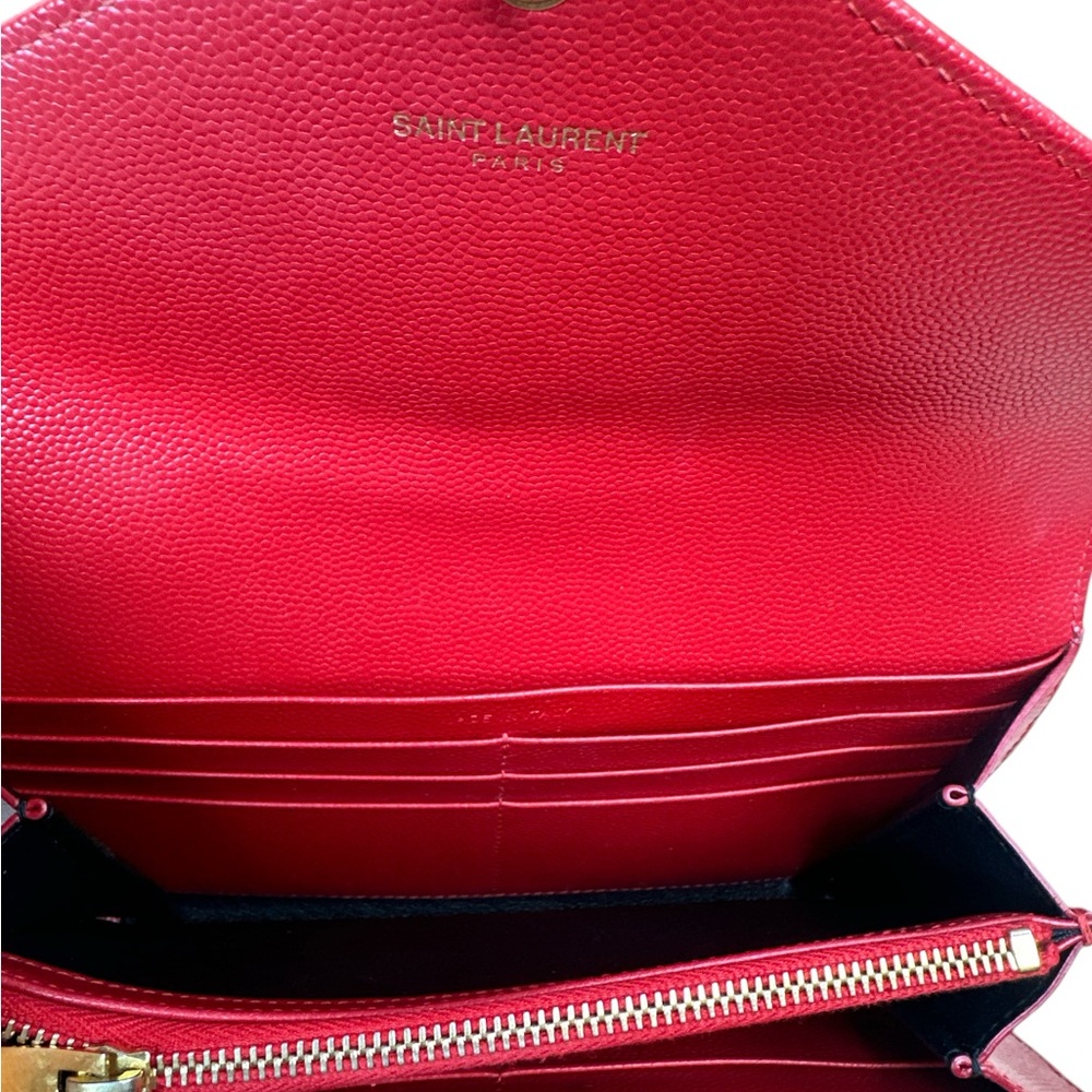 Yves Saint Laurent Red Wallet on Chain - Picture 6 of 12